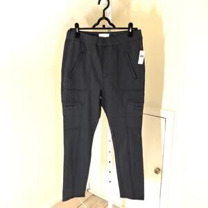 Anthropologie NWT Women's Gray Cropped Pull On Utility Pants Size M